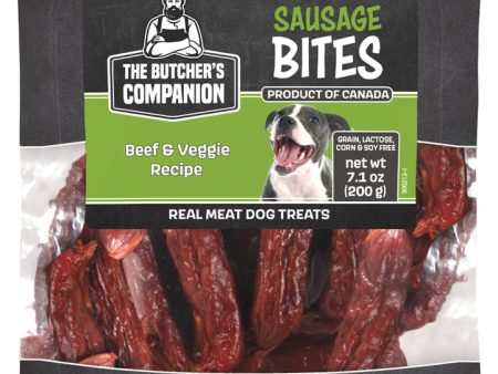 The Butcher s Companion Beef & Veggie Sausage Bites for Dogs 7.1oz Pouch Discount