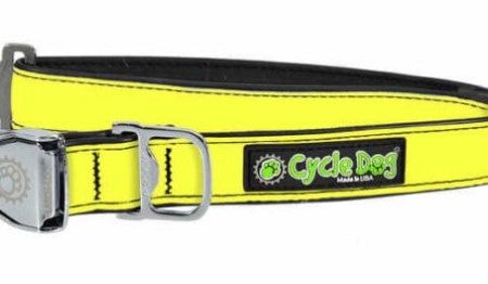 Cycle Dog MAX Reflective Regular Width Metal Clasped Collar -Yellow- For Cheap