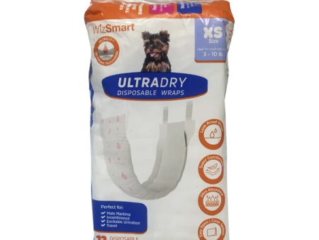 Wizsmart UltraDry Disposable Male Wraps 12pk - XS For Discount