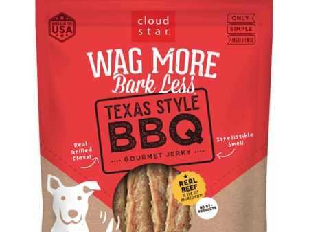 Cloud Star Wag More Bark Less Grain-Free Jerky for Dogs Texas Style BBQ Beef 10oz Bag For Sale